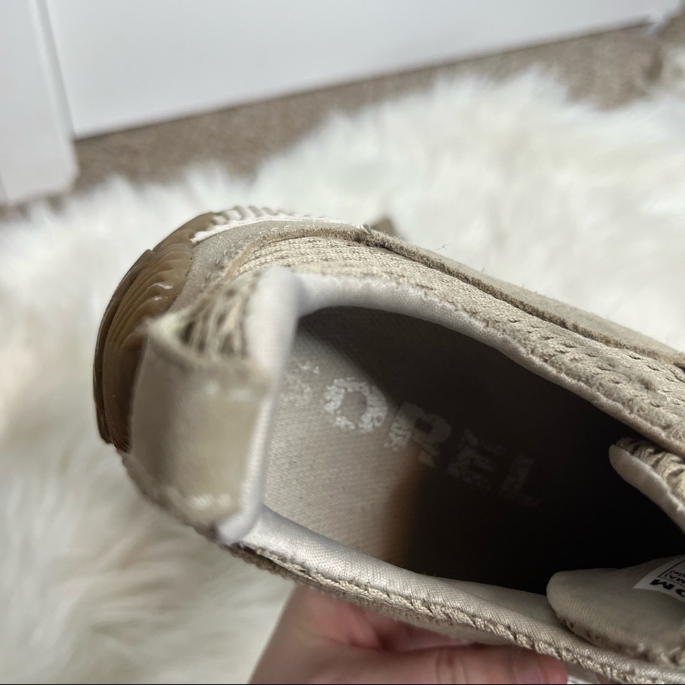 Sorel Out N About Plus Ancient Fossil Cream Lace Up Sneakers Size 7 - Picture 5 of 9